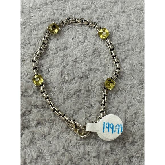 JAI John Hardy Sterling Silver Peridot Station Bracelet 7.5" #63866 - Picture 4 of 9